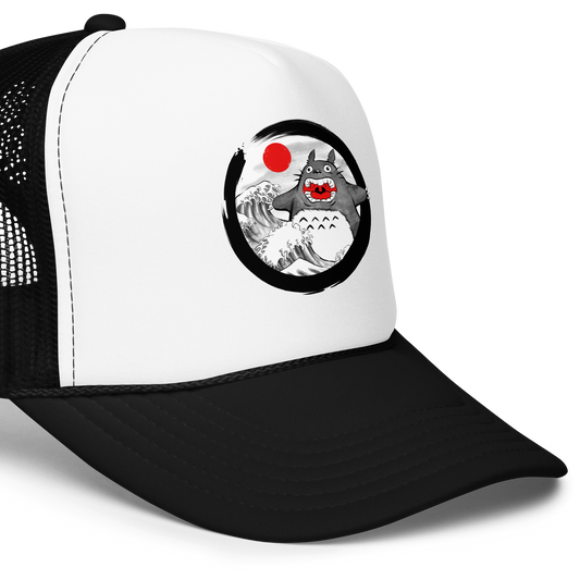 A chaotic mashup of iconic Japanese waves and a not-so-gentle forest spirit. Bold, loud, and totally unexpected.