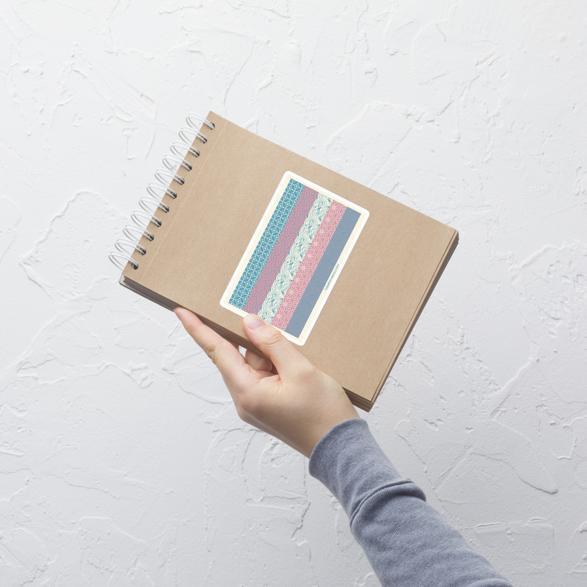 The transgender pride flag reimagined with a variety of textures across each stripe, creating a vibrant artistic take on this iconic symbol. A celebration of pride, visibility, inclusion, and self-expression.