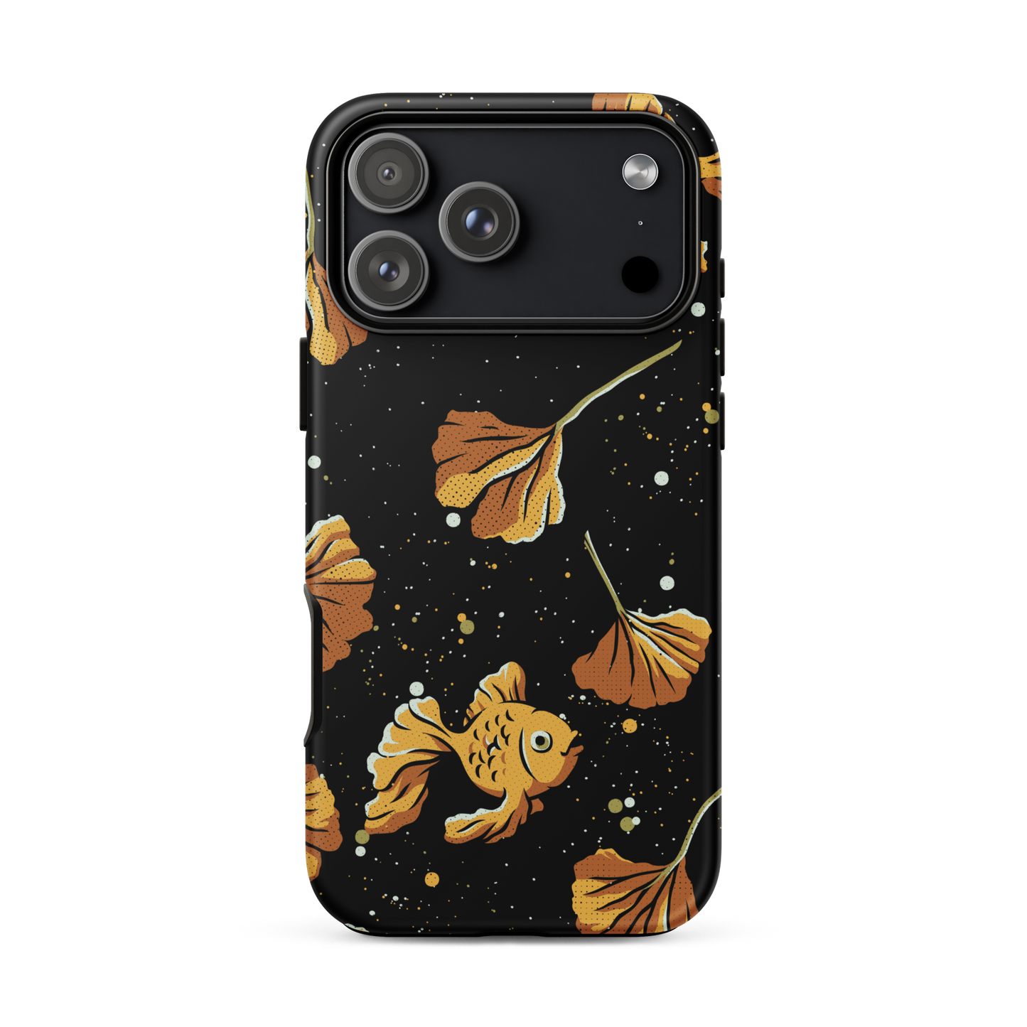 A branch of ginkgo that blends in with the background and disguises itself with several goldfish as if they were its leaves. An art for those who love goldfish.