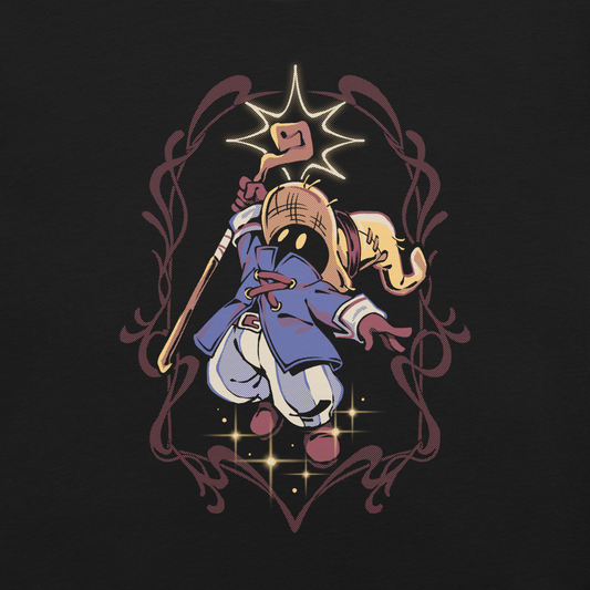 A mysterious dark mage casts a glowing spell with flair, surrounded by magical sparkles and arcane energy. A tribute to classic RPG wizards and their timeless charm.