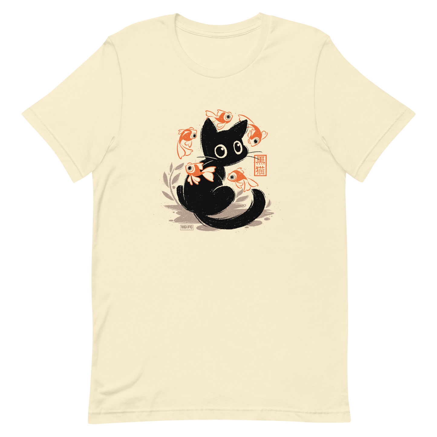 This unique design features a charming black cat amidst playful koi, rendered in beautiful Sumi-e ink style. A perfect blend of Japanese art and anime whimsy for any cat lover.