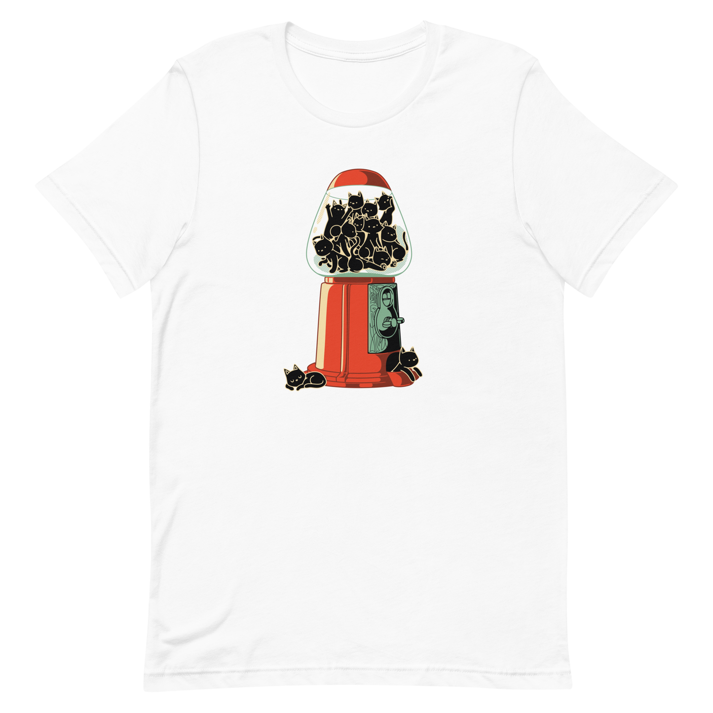 At first glance, it's a classic gumball machine, but look closer and you'll find it's filled with charming cats. This whimsical design blends retro nostalgia with playful feline energy in a unique and eye-catching composition. An ideal choice for cat enthusiasts, design lovers, and those with a taste for the delightfully unexpected.