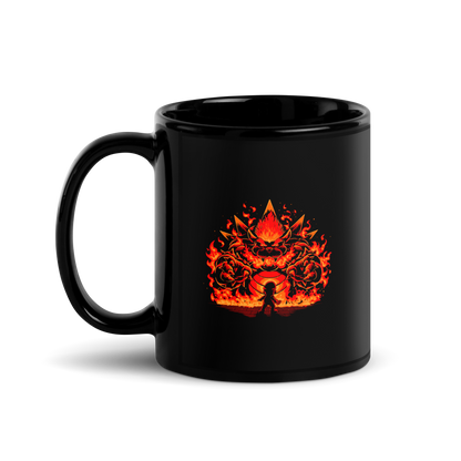 A tiny hero faces a furious, flaming boss way out of his pay grade. Explosive action, fiery humor, and a nod to those epic final battles in classic games.