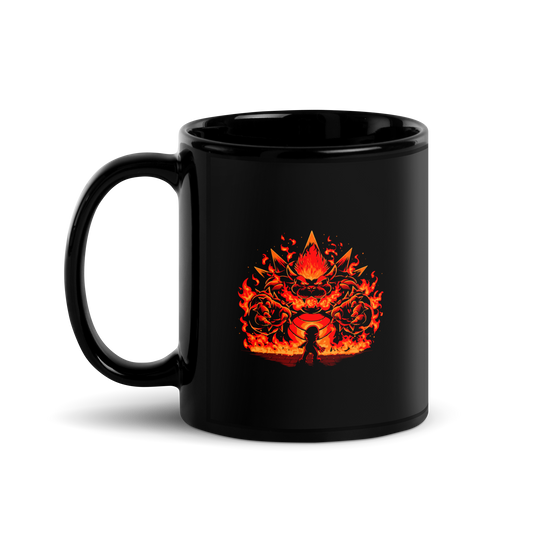 A tiny hero faces a furious, flaming boss way out of his pay grade. Explosive action, fiery humor, and a nod to those epic final battles in classic games.