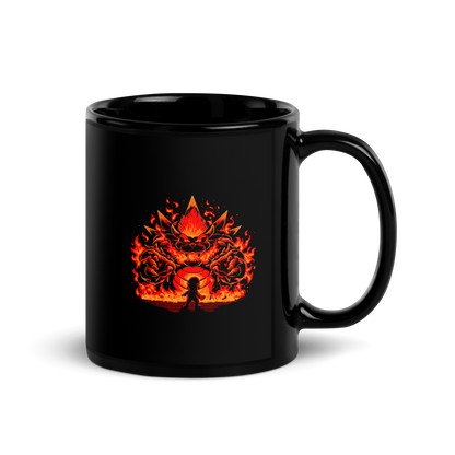 A tiny hero faces a furious, flaming boss way out of his pay grade. Explosive action, fiery humor, and a nod to those epic final battles in classic games.