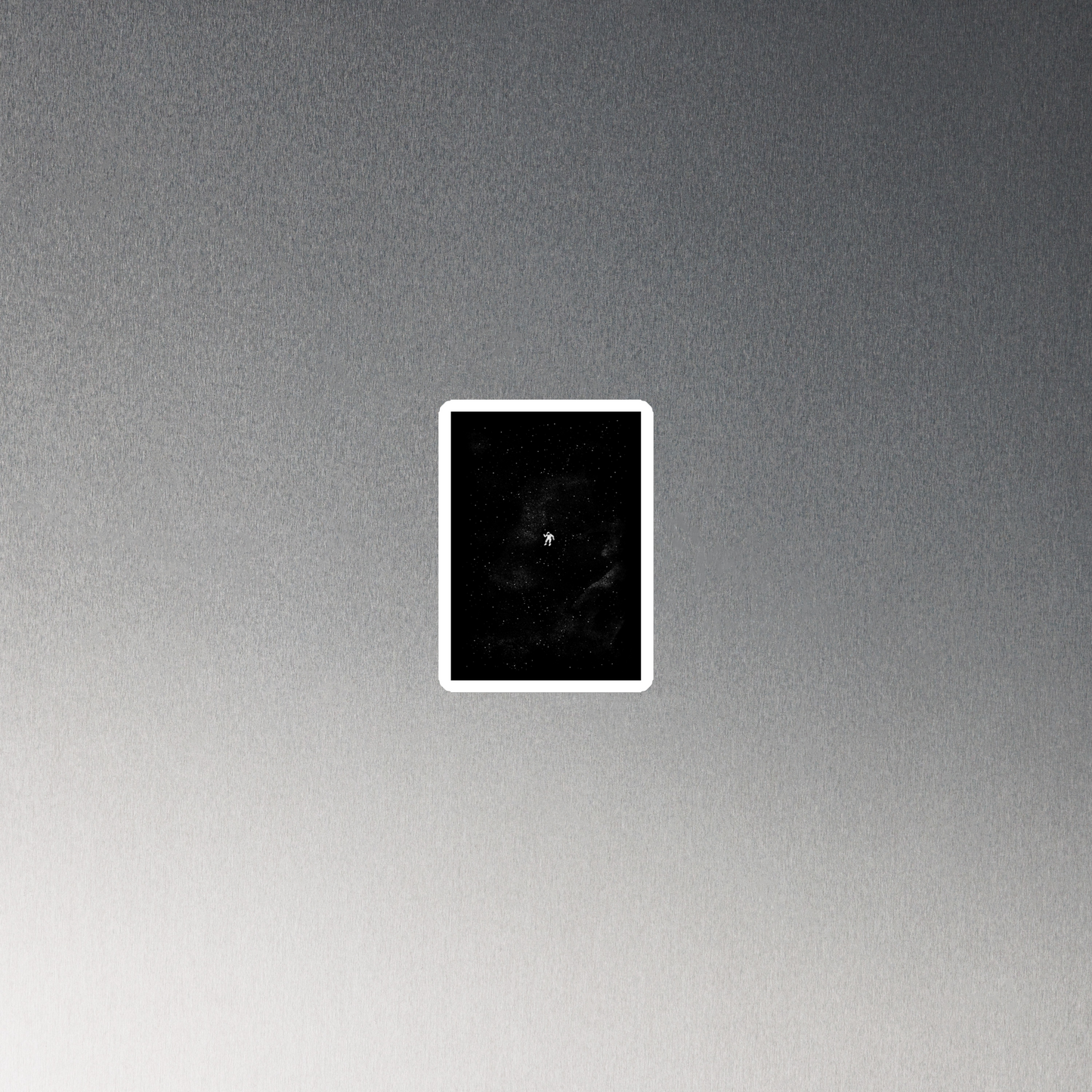 A small astronaut floating through space between the immensity of the universe and the stars. A perfect minimalist art for those who are passionate about space.