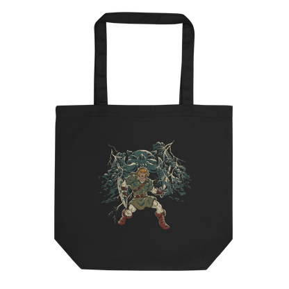 A fierce warrior stands with sword and shield, lightning cracking behind him as he screams in defiance — mixing classic fantasy aesthetics with retro game frustration.