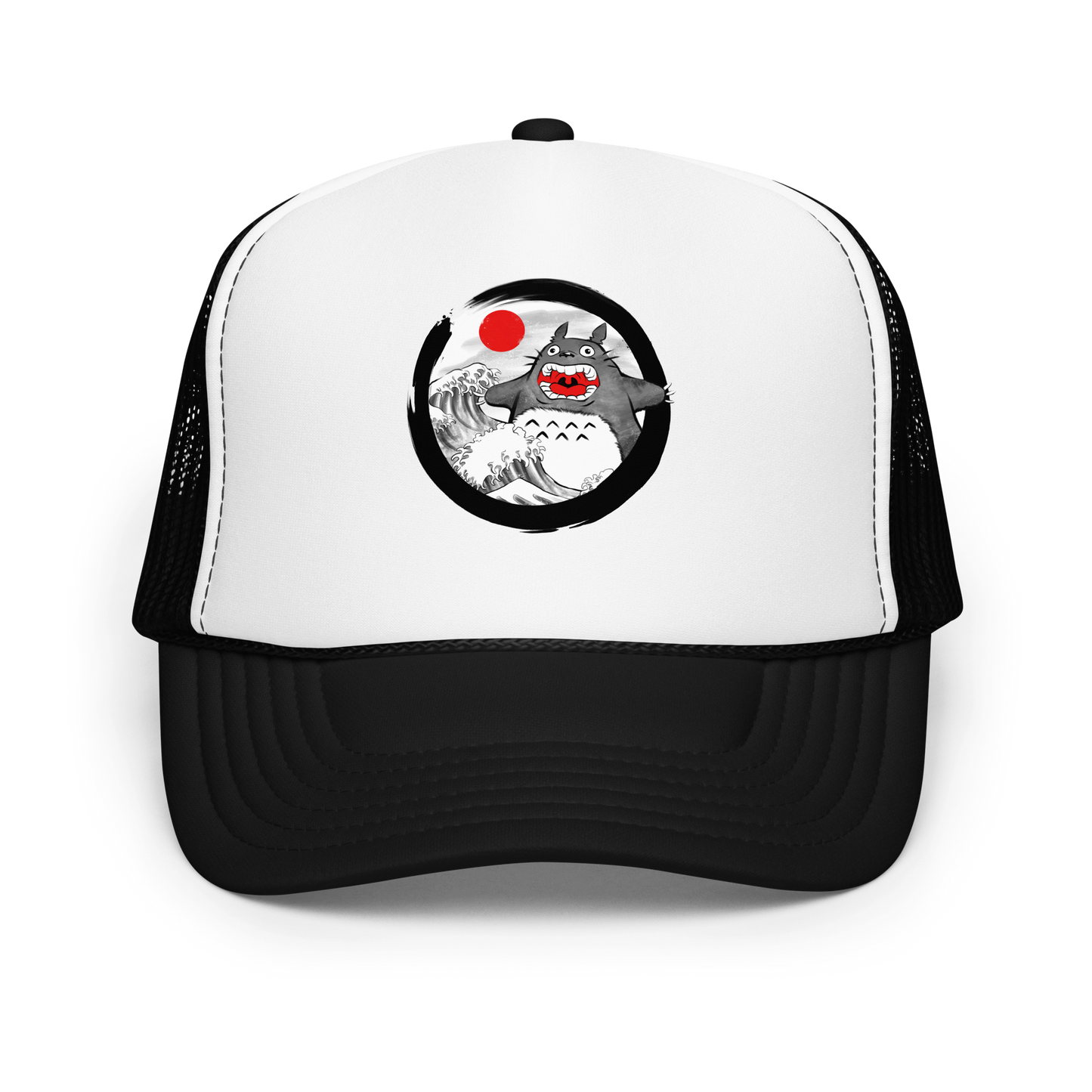 A chaotic mashup of iconic Japanese waves and a not-so-gentle forest spirit. Bold, loud, and totally unexpected.