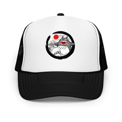 A chaotic mashup of iconic Japanese waves and a not-so-gentle forest spirit. Bold, loud, and totally unexpected.