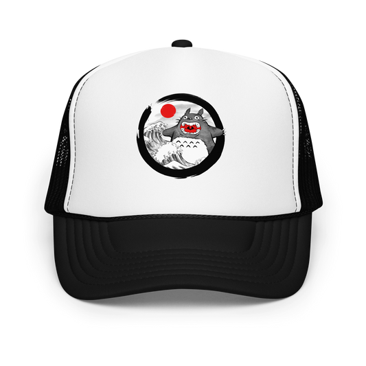 A chaotic mashup of iconic Japanese waves and a not-so-gentle forest spirit. Bold, loud, and totally unexpected.