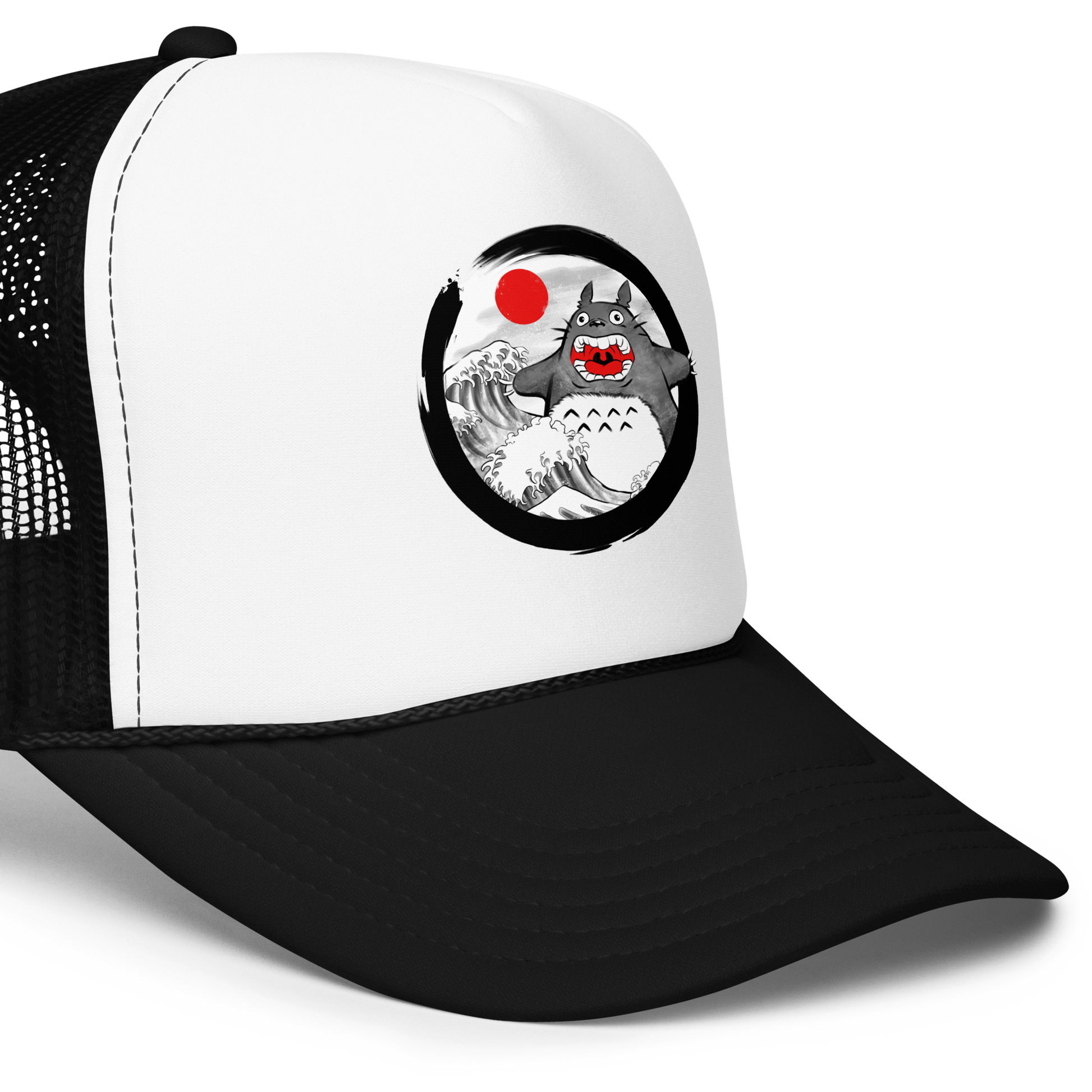 A chaotic mashup of iconic Japanese waves and a not-so-gentle forest spirit. Bold, loud, and totally unexpected.