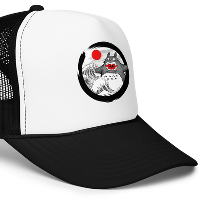 A chaotic mashup of iconic Japanese waves and a not-so-gentle forest spirit. Bold, loud, and totally unexpected.