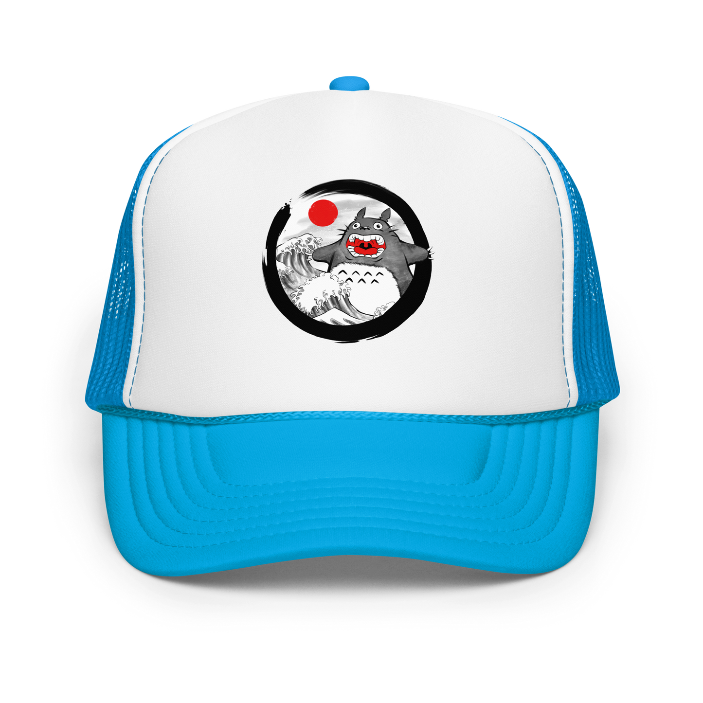 A chaotic mashup of iconic Japanese waves and a not-so-gentle forest spirit. Bold, loud, and totally unexpected.