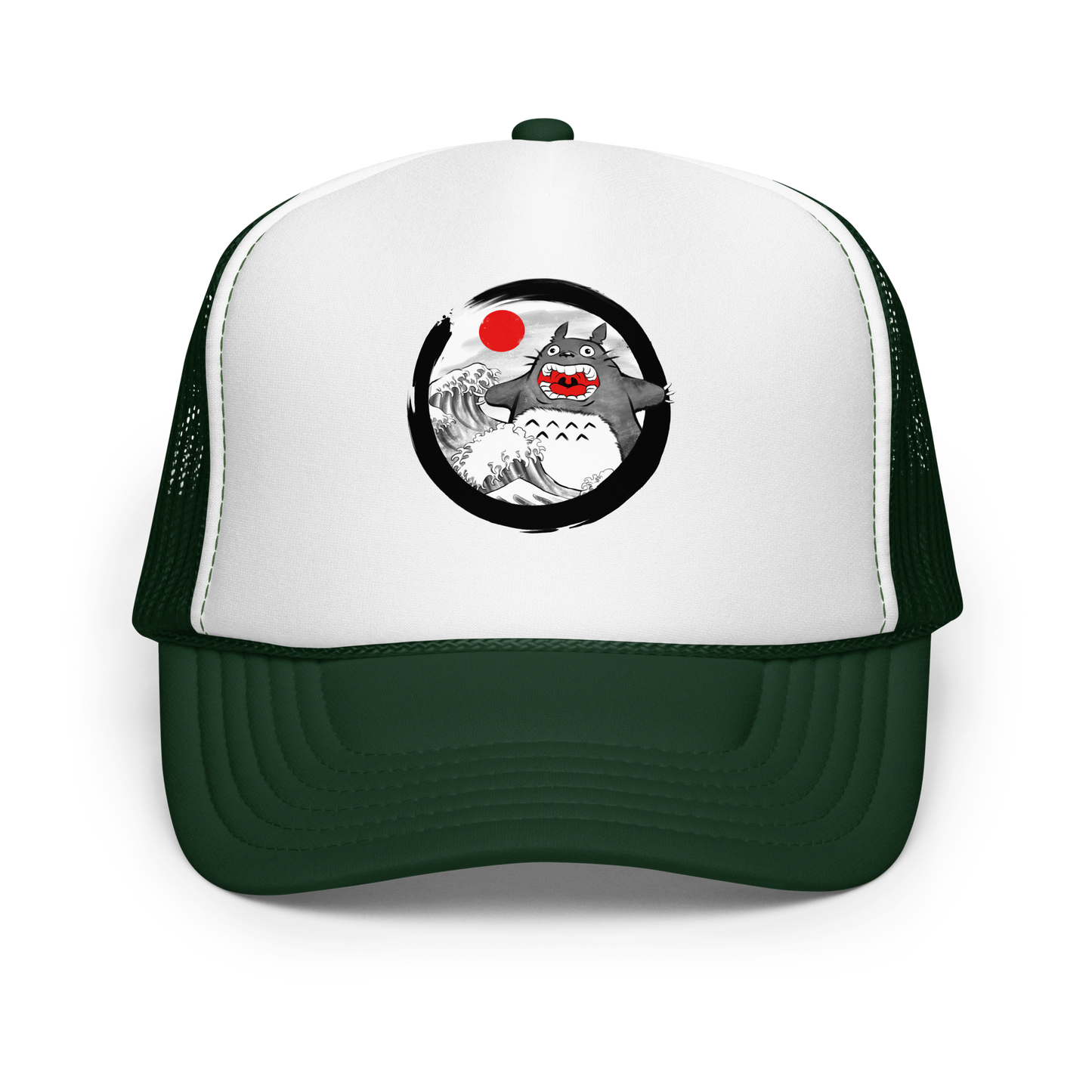 A chaotic mashup of iconic Japanese waves and a not-so-gentle forest spirit. Bold, loud, and totally unexpected.