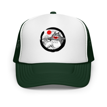 A chaotic mashup of iconic Japanese waves and a not-so-gentle forest spirit. Bold, loud, and totally unexpected.