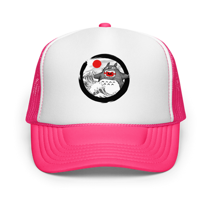 A chaotic mashup of iconic Japanese waves and a not-so-gentle forest spirit. Bold, loud, and totally unexpected.