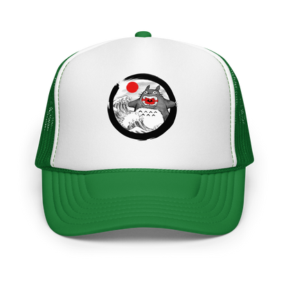 A chaotic mashup of iconic Japanese waves and a not-so-gentle forest spirit. Bold, loud, and totally unexpected.