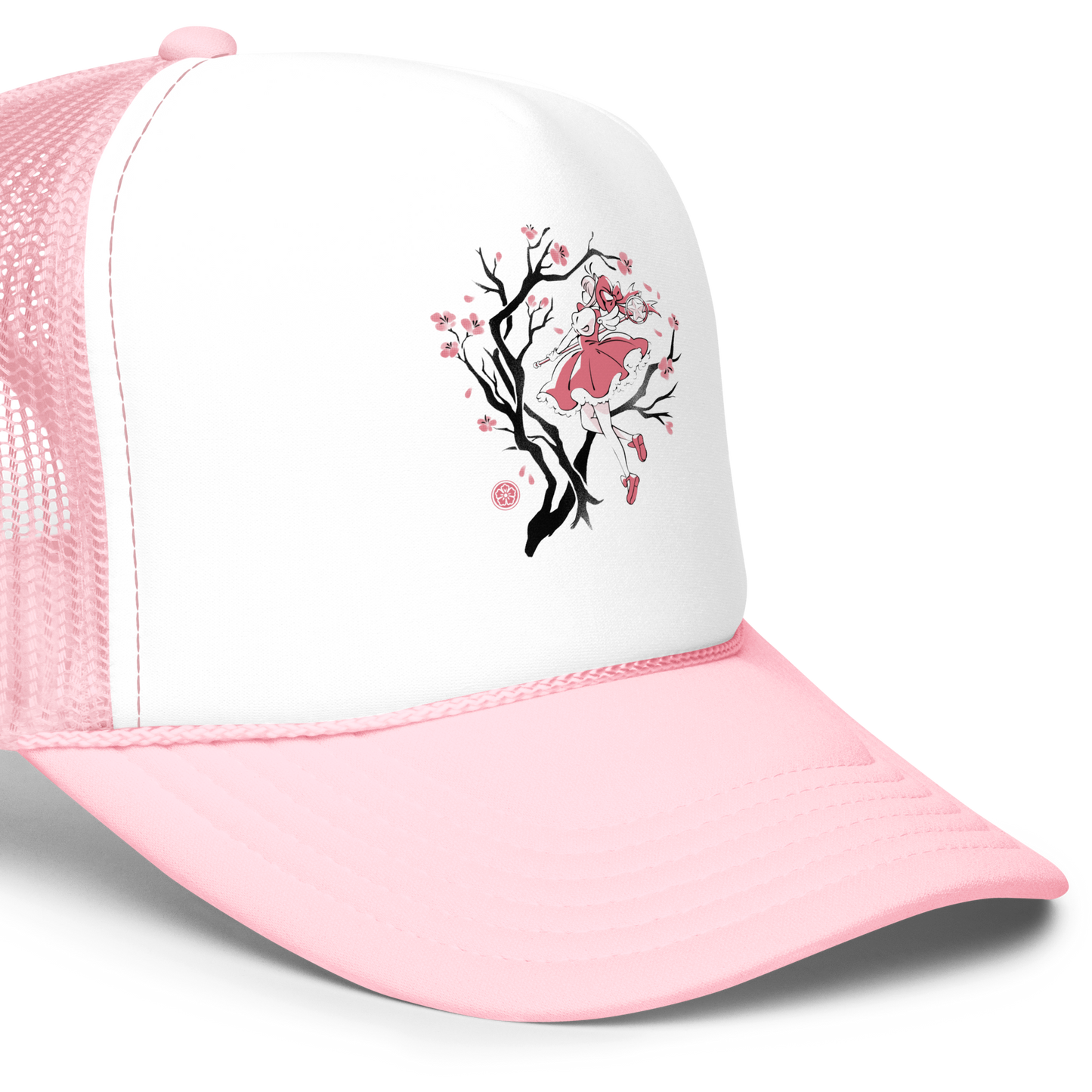 A magical girl floats gracefully among blooming sakura branches, captured in a minimalist sumi-e style. A delicate blend of Japanese tradition, anime nostalgia, and soft fantasy charm.