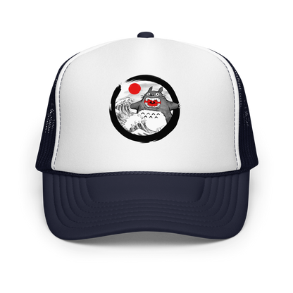 A chaotic mashup of iconic Japanese waves and a not-so-gentle forest spirit. Bold, loud, and totally unexpected.