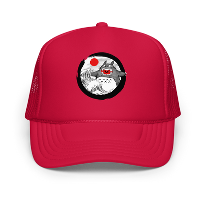 A chaotic mashup of iconic Japanese waves and a not-so-gentle forest spirit. Bold, loud, and totally unexpected.