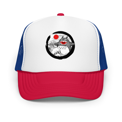 A chaotic mashup of iconic Japanese waves and a not-so-gentle forest spirit. Bold, loud, and totally unexpected.