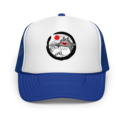 A chaotic mashup of iconic Japanese waves and a not-so-gentle forest spirit. Bold, loud, and totally unexpected.