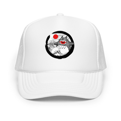 A chaotic mashup of iconic Japanese waves and a not-so-gentle forest spirit. Bold, loud, and totally unexpected.