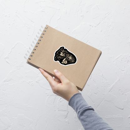 A single-colour artwork that forms an anatomical heart crafted entirely from bicycle parts, including wheels, handlebars, chains and other mechanical details. A clean and minimalist composition that blends creativity with a love for cycling. Perfect for cyclists, bike enthusiasts and anyone passionate about life on two wheels.