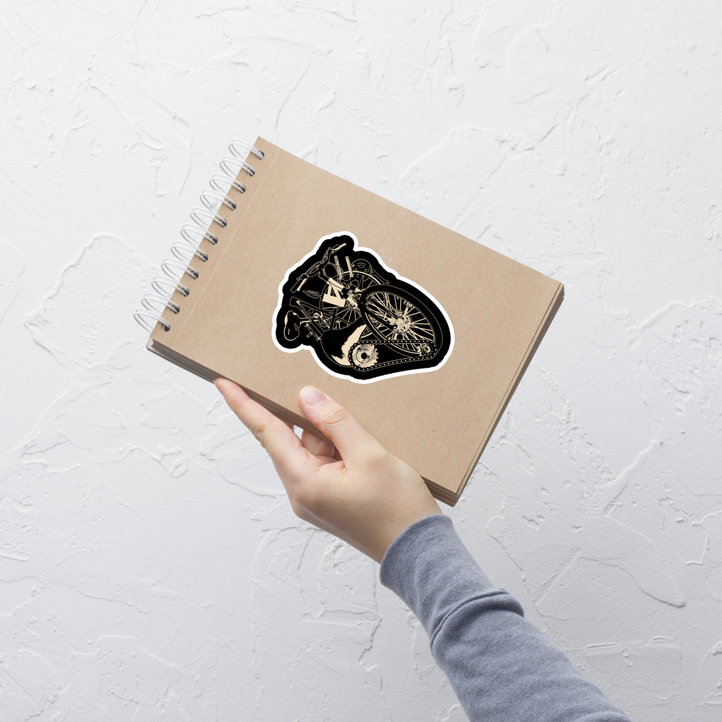 A single-colour artwork that forms an anatomical heart crafted entirely from bicycle parts, including wheels, handlebars, chains and other mechanical details. A clean and minimalist composition that blends creativity with a love for cycling. Perfect for cyclists, bike enthusiasts and anyone passionate about life on two wheels.