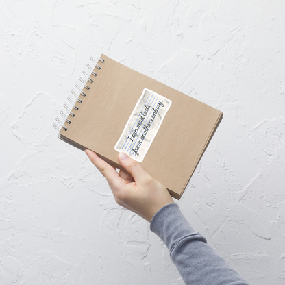 A minimalist artwork featuring handwritten lettering on crumpled, vintage notebook-style paper. The phrase “I can read texts from another century” blends nostalgia and ironic humour, making it perfect for book lovers, history enthusiasts, and literary nerds.