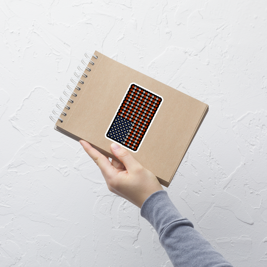 An artistic reinterpretation of the United States flag formed entirely by countless small paw prints. Blending patriotism with pet love, this creative design celebrates animal lovers, dogs, cats, and the special bond between people and their furry companions.