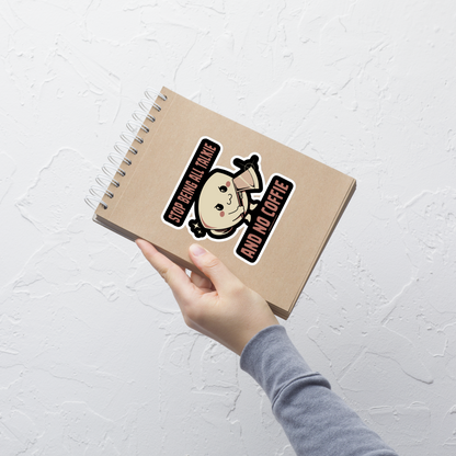A charming coffee cup holding an axe alongside the phrase “All Talkie And No Coffie”. This playful yet edgy design captures the contrast between sweet morning vibes and the unstoppable force of caffeine. Perfect for coffee lovers who wake up cute… but powered by attitude.