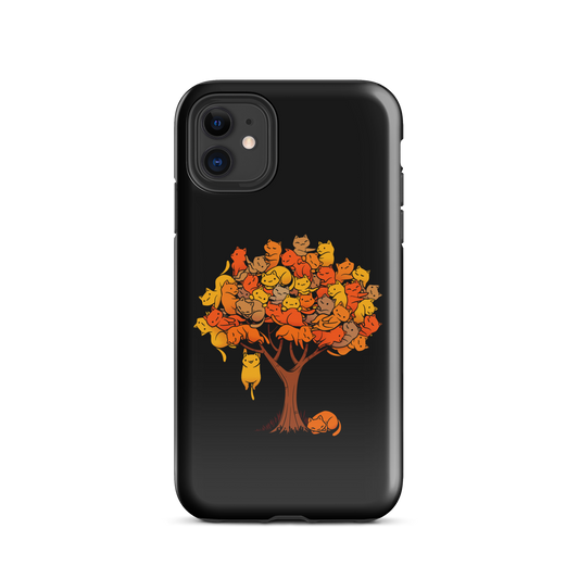 A tree formed by several kittens, some sleeping, others playing. An allusion to where cats come from.