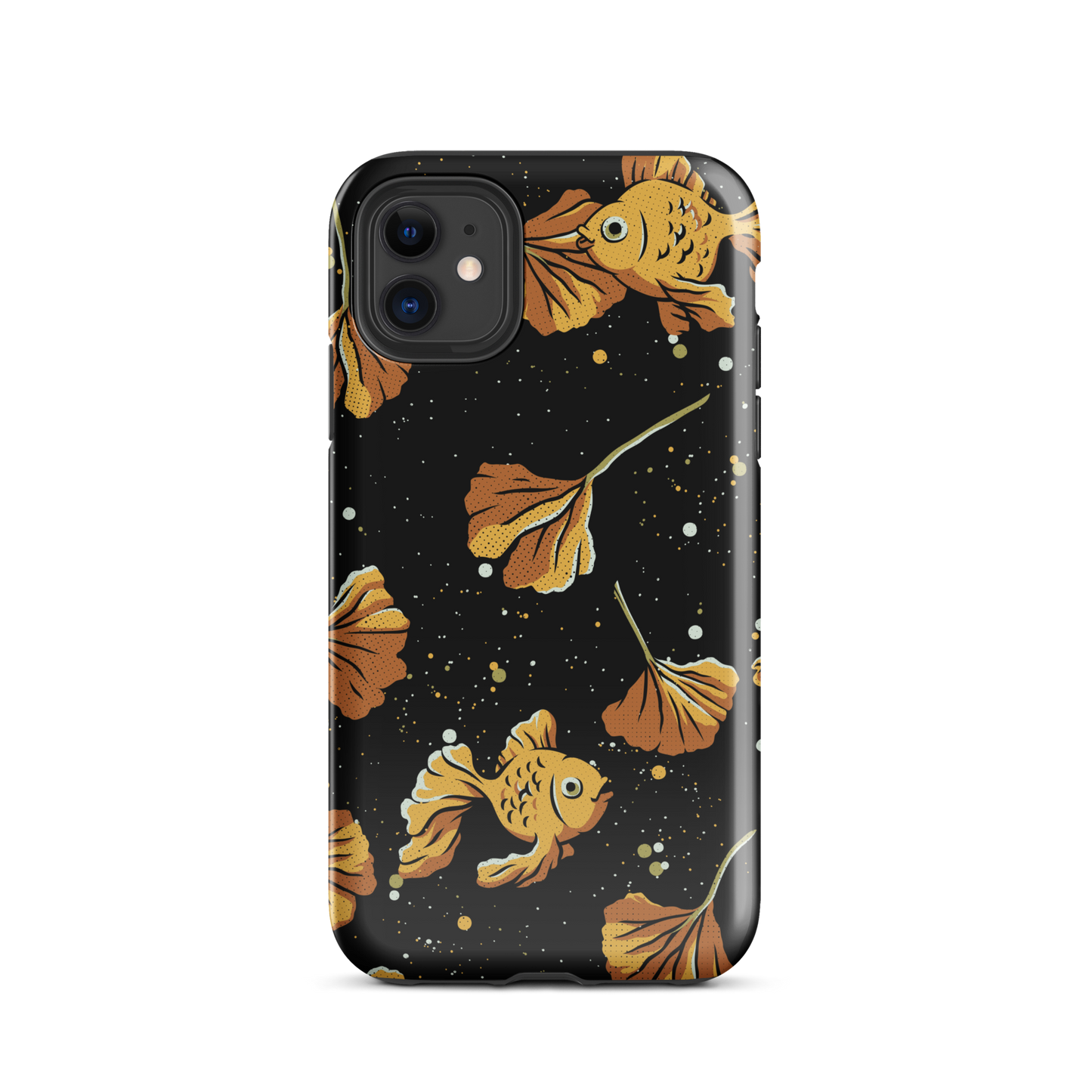 A branch of ginkgo that blends in with the background and disguises itself with several goldfish as if they were its leaves. An art for those who love goldfish.