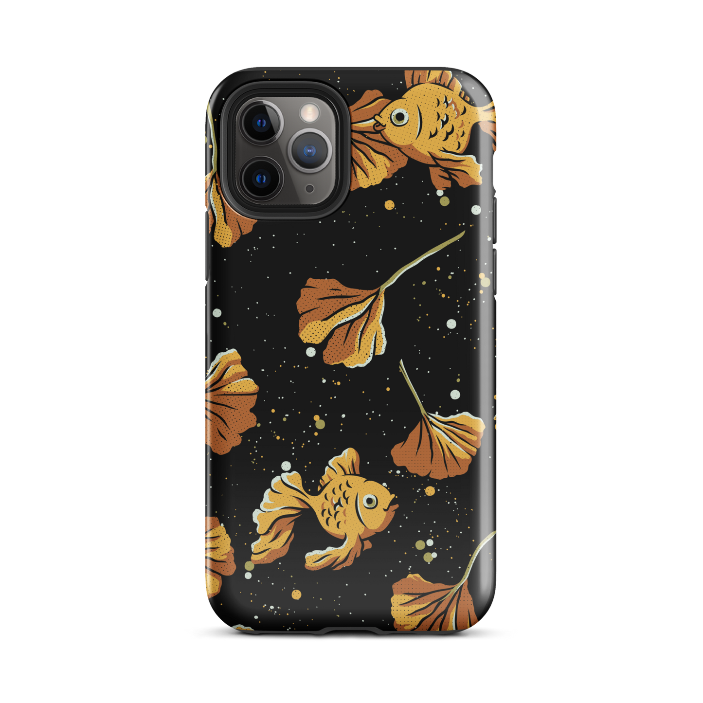 A branch of ginkgo that blends in with the background and disguises itself with several goldfish as if they were its leaves. An art for those who love goldfish.