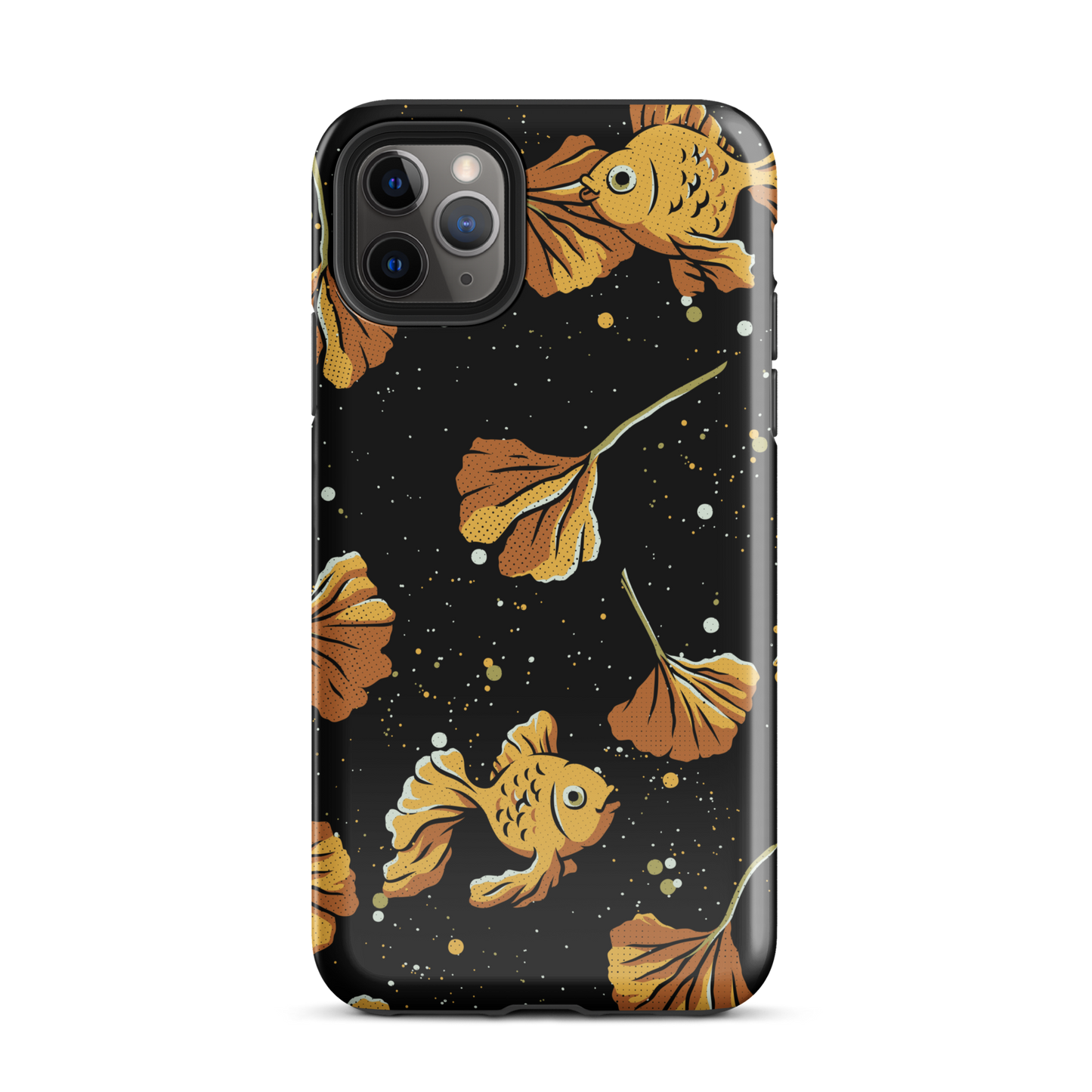 A branch of ginkgo that blends in with the background and disguises itself with several goldfish as if they were its leaves. An art for those who love goldfish.
