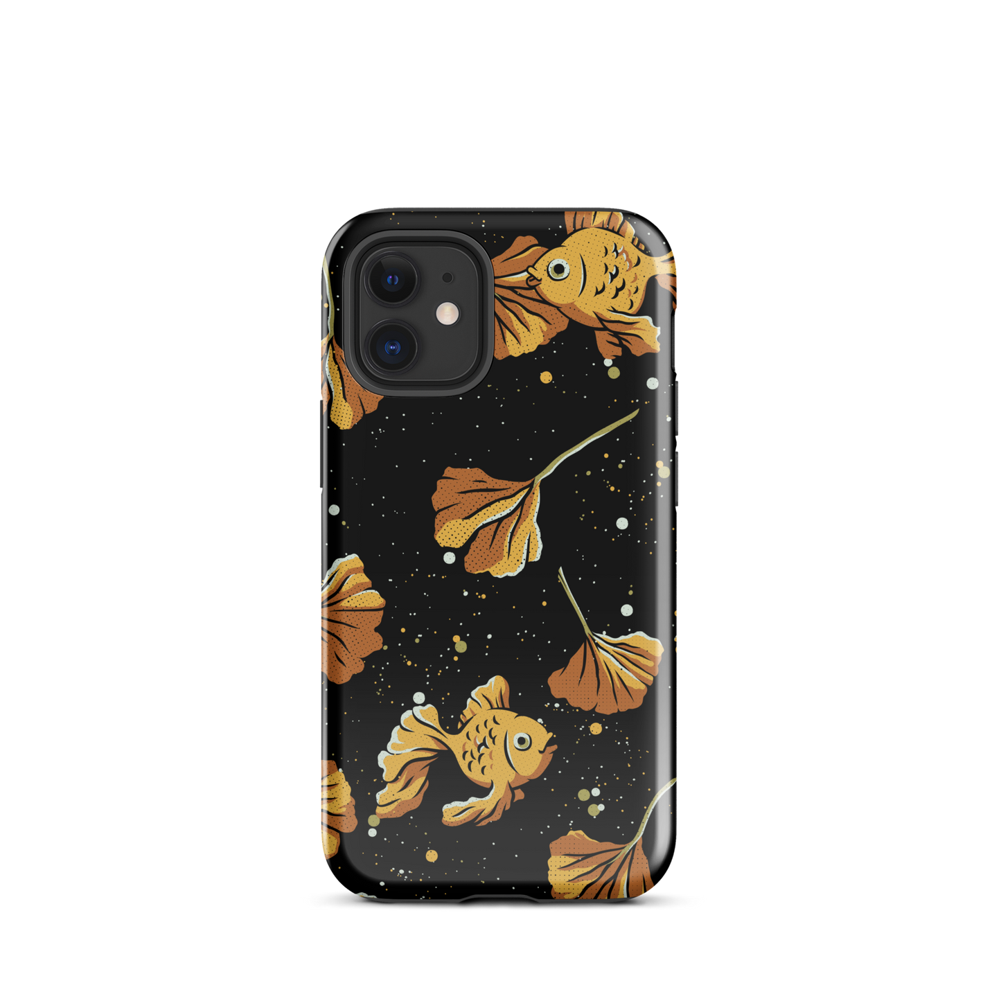 A branch of ginkgo that blends in with the background and disguises itself with several goldfish as if they were its leaves. An art for those who love goldfish.