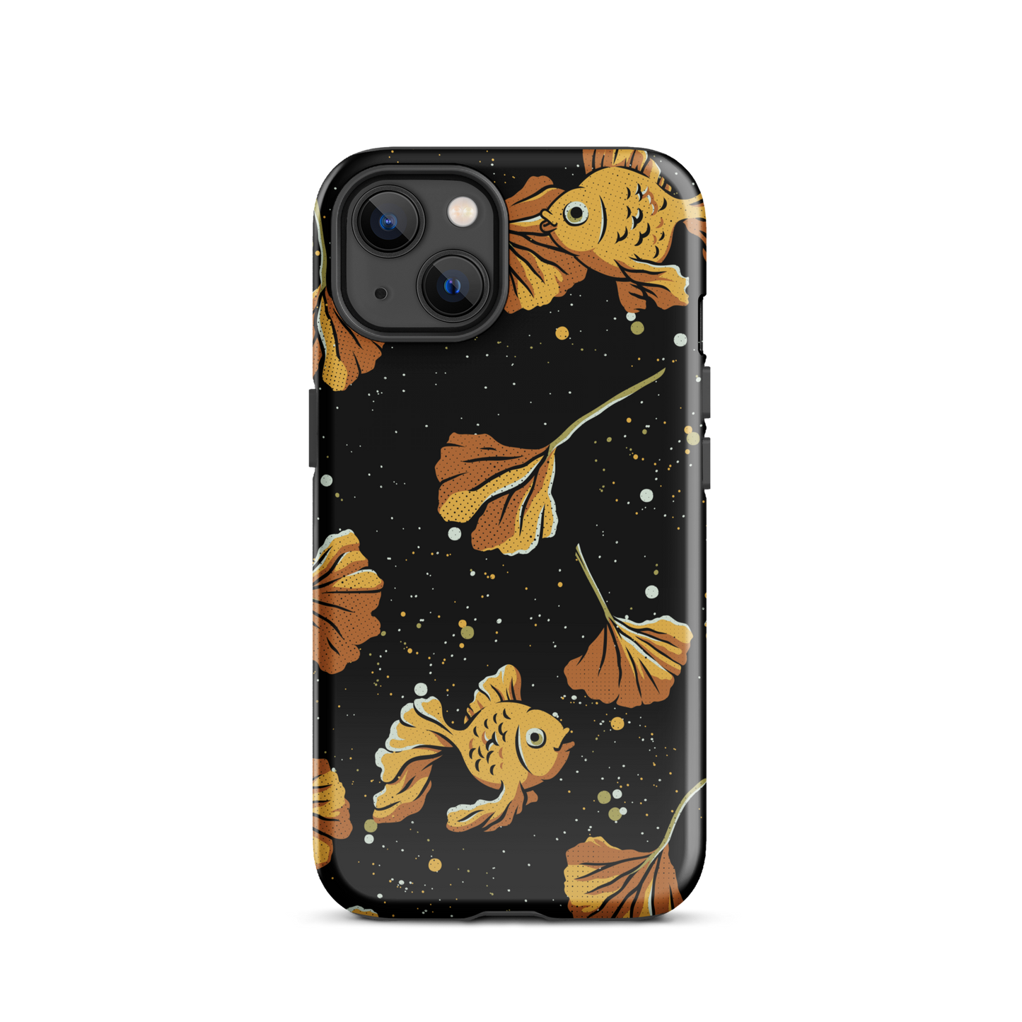 A branch of ginkgo that blends in with the background and disguises itself with several goldfish as if they were its leaves. An art for those who love goldfish.