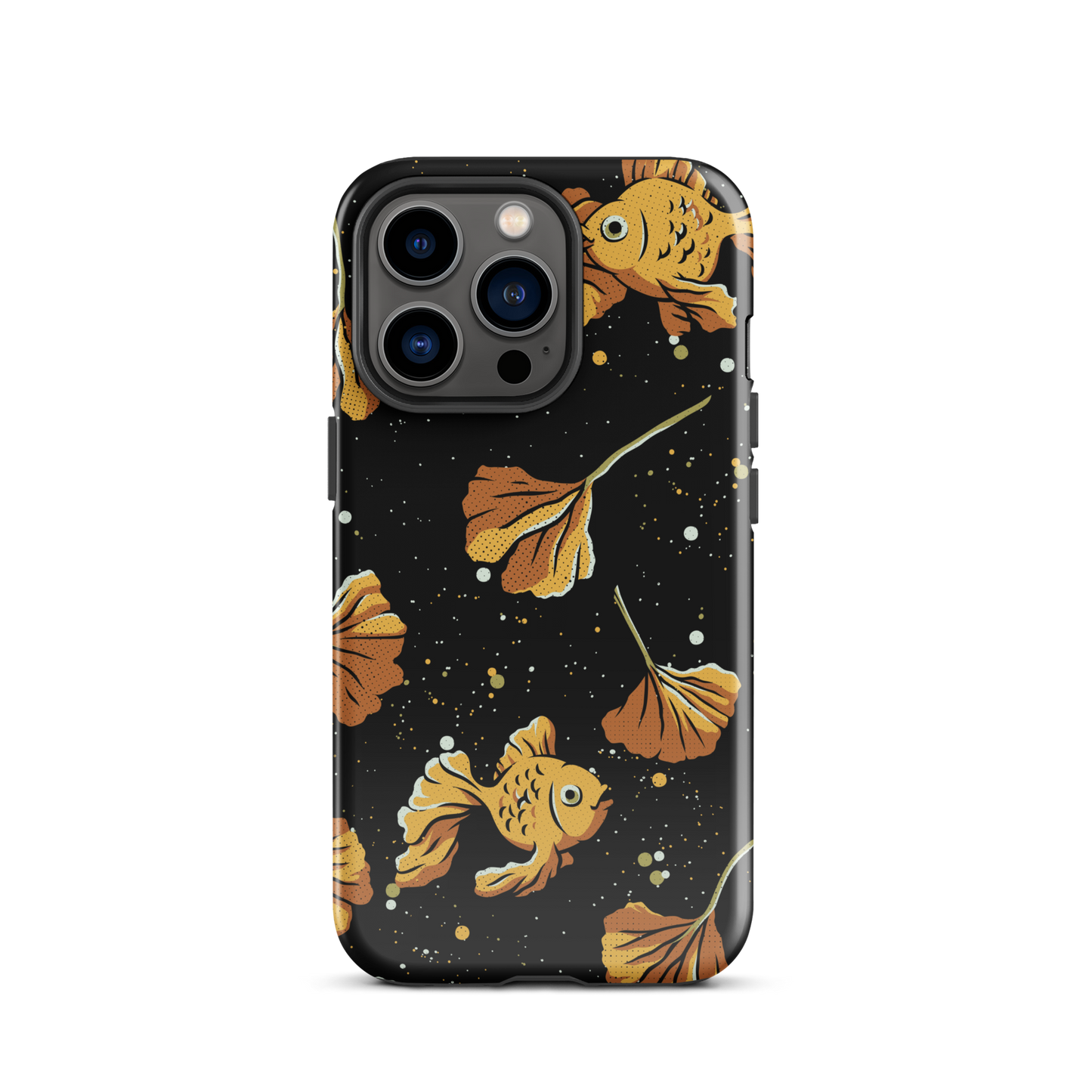 A branch of ginkgo that blends in with the background and disguises itself with several goldfish as if they were its leaves. An art for those who love goldfish.