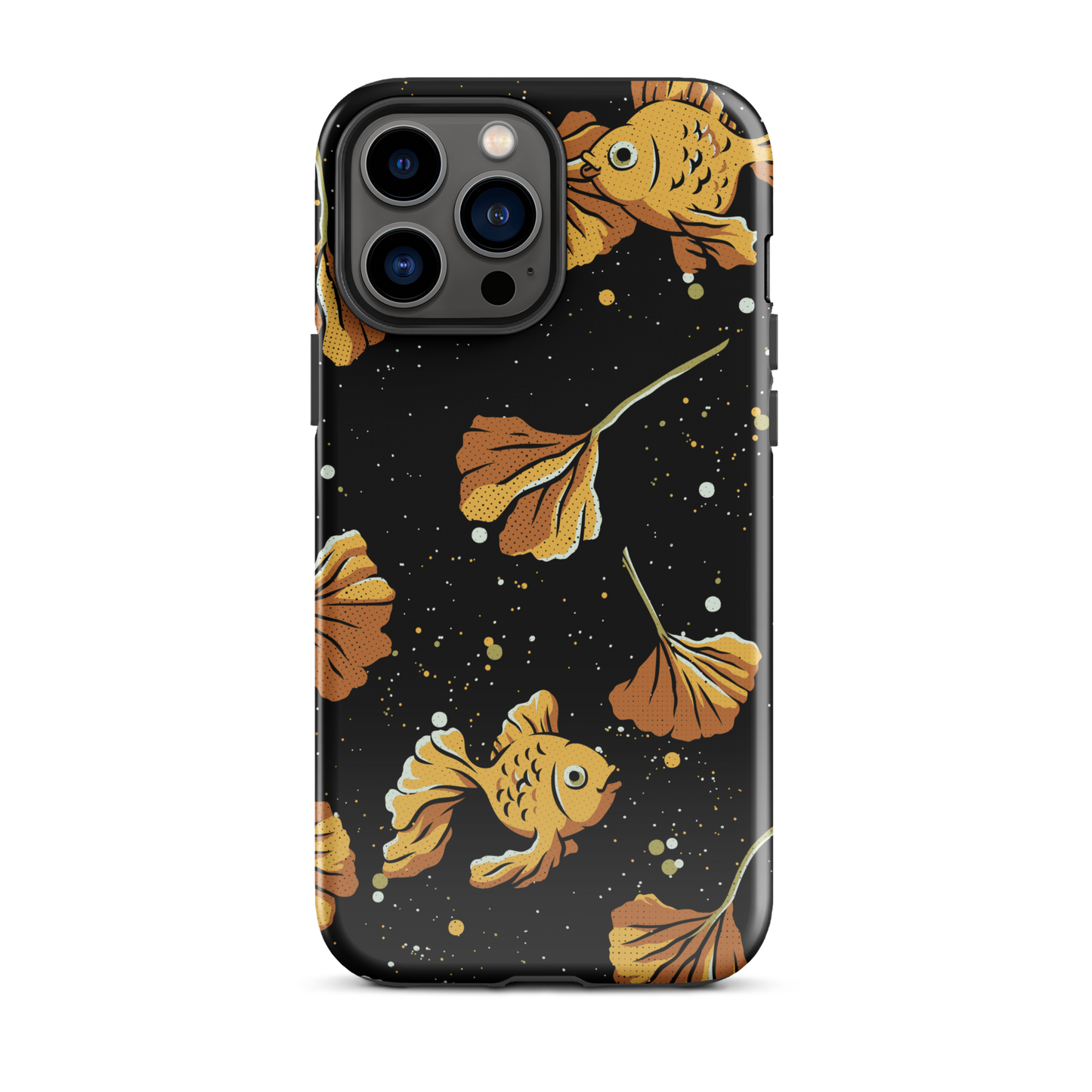 A branch of ginkgo that blends in with the background and disguises itself with several goldfish as if they were its leaves. An art for those who love goldfish.