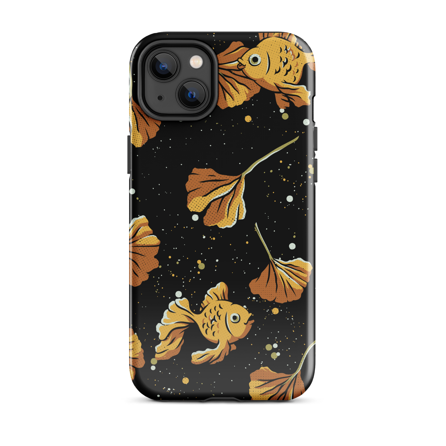 A branch of ginkgo that blends in with the background and disguises itself with several goldfish as if they were its leaves. An art for those who love goldfish.