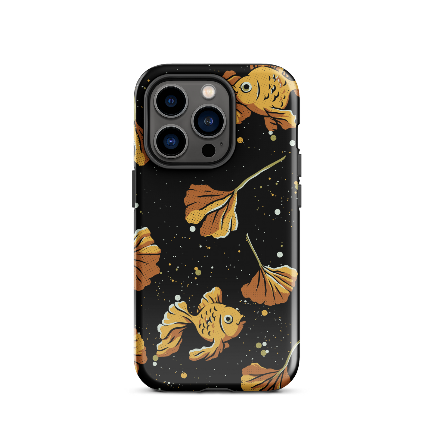 A branch of ginkgo that blends in with the background and disguises itself with several goldfish as if they were its leaves. An art for those who love goldfish.