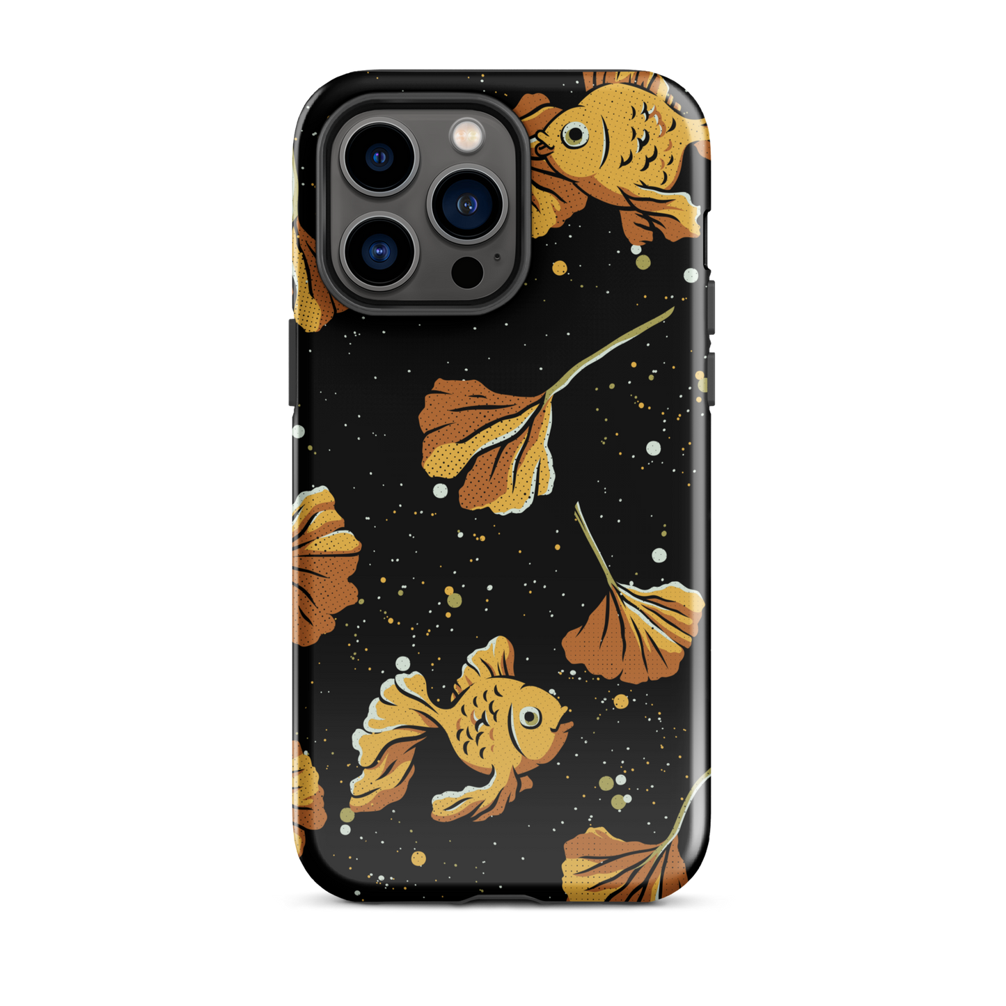 A branch of ginkgo that blends in with the background and disguises itself with several goldfish as if they were its leaves. An art for those who love goldfish.