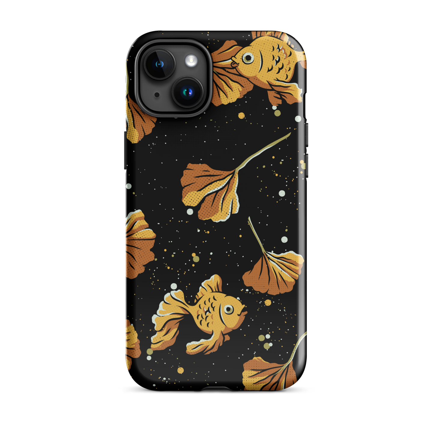 A branch of ginkgo that blends in with the background and disguises itself with several goldfish as if they were its leaves. An art for those who love goldfish.