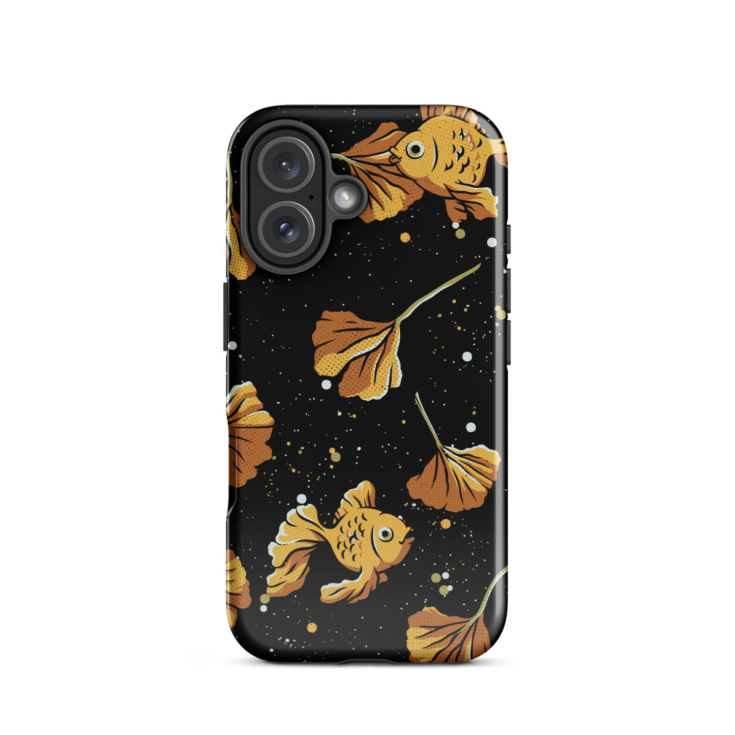 A branch of ginkgo that blends in with the background and disguises itself with several goldfish as if they were its leaves. An art for those who love goldfish.
