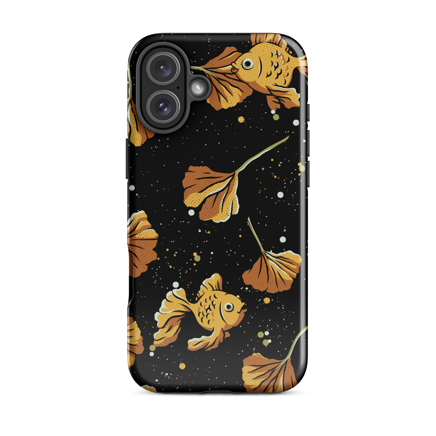A branch of ginkgo that blends in with the background and disguises itself with several goldfish as if they were its leaves. An art for those who love goldfish.
