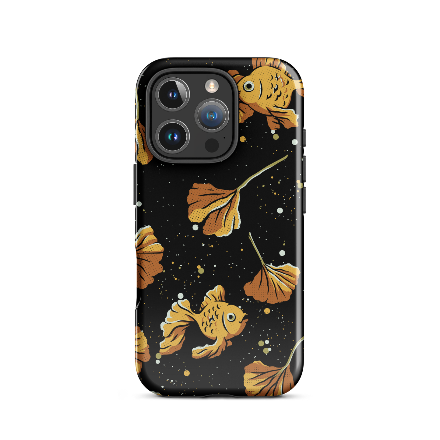 A branch of ginkgo that blends in with the background and disguises itself with several goldfish as if they were its leaves. An art for those who love goldfish.