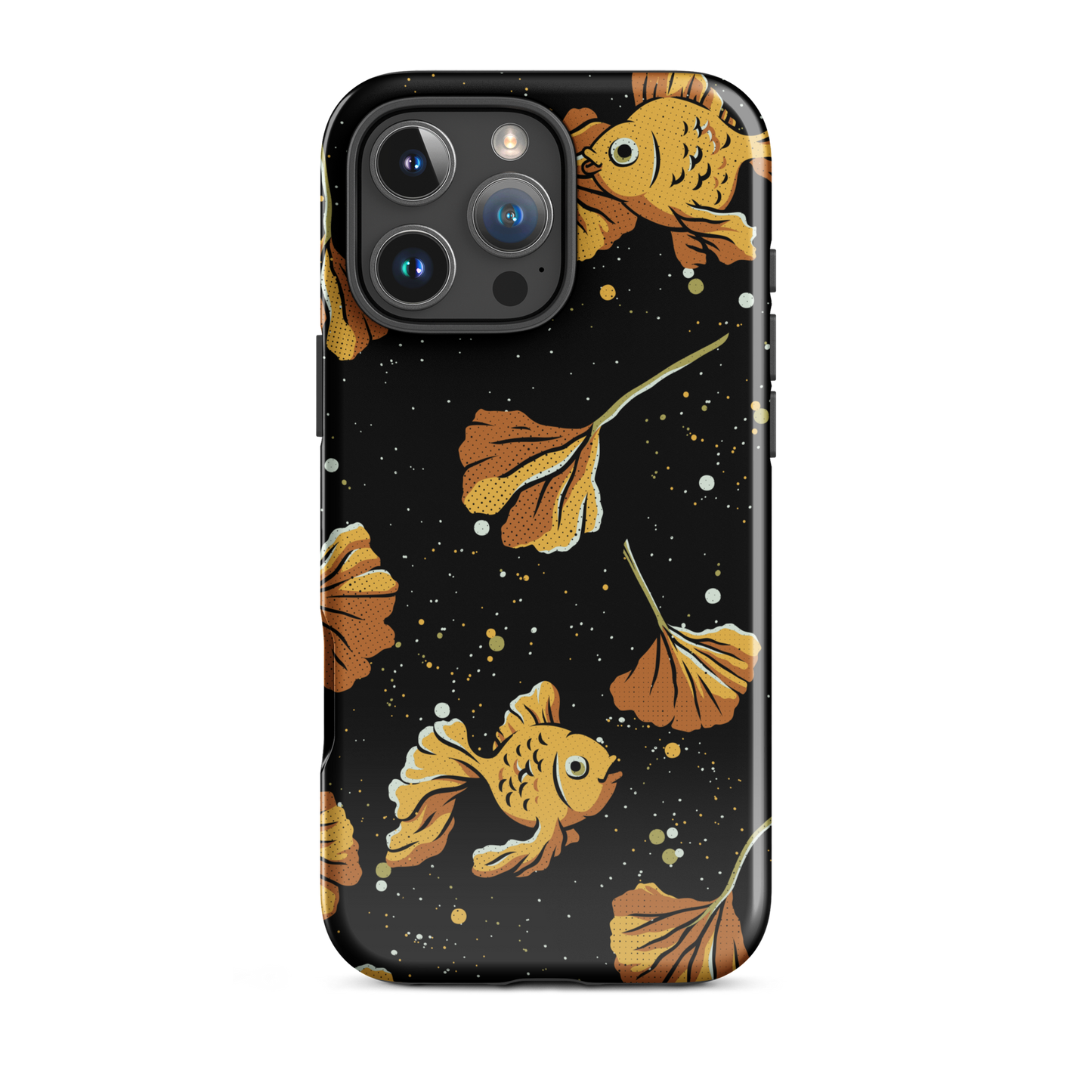 A branch of ginkgo that blends in with the background and disguises itself with several goldfish as if they were its leaves. An art for those who love goldfish.