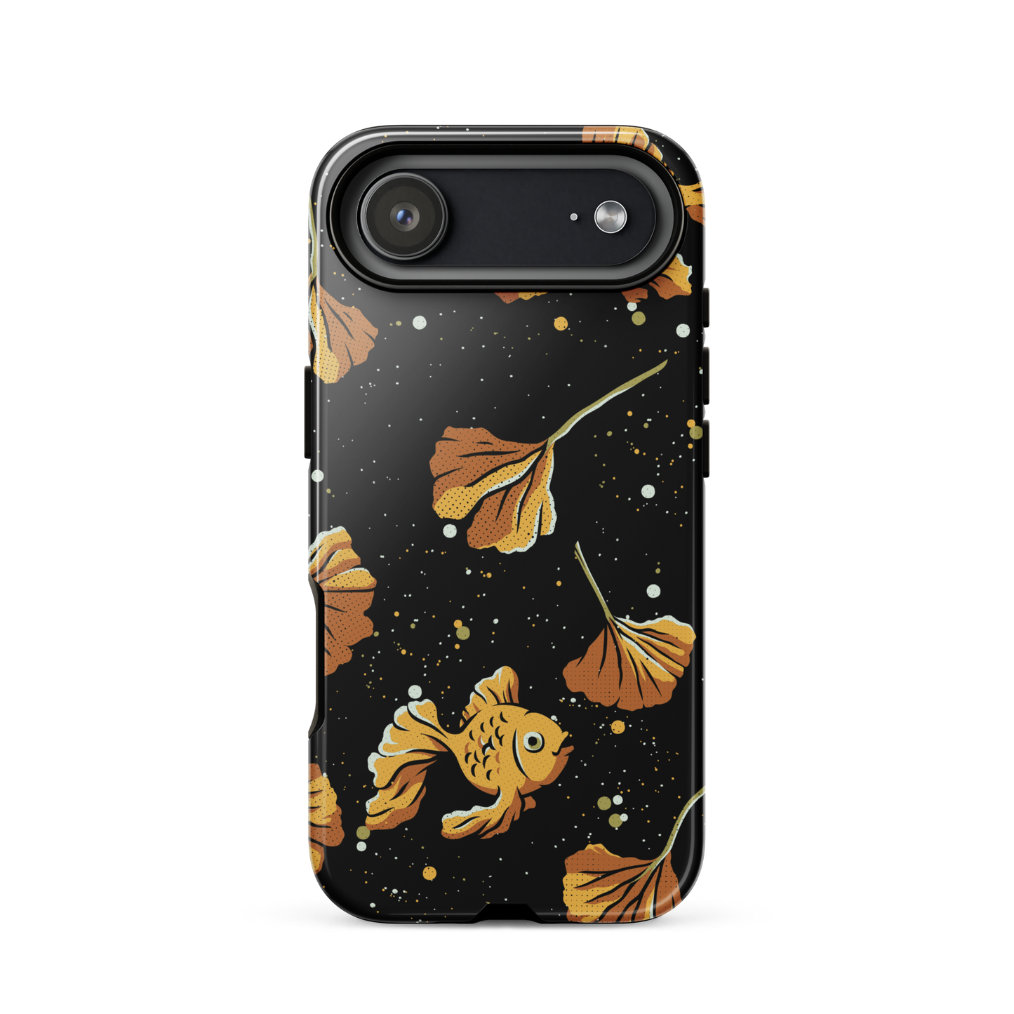 A branch of ginkgo that blends in with the background and disguises itself with several goldfish as if they were its leaves. An art for those who love goldfish.