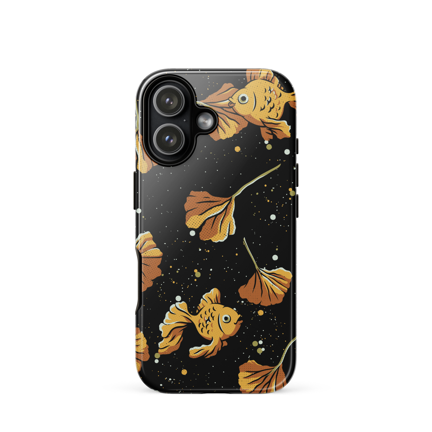 A branch of ginkgo that blends in with the background and disguises itself with several goldfish as if they were its leaves. An art for those who love goldfish.